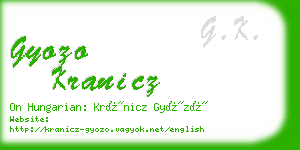 gyozo kranicz business card